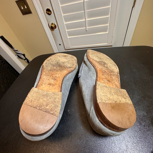 Gucci size 10 blue/grey suede horsebit slipon loafer shoes - Picture 9 of 15